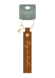 Brelok skórzany pasek - Bóg cię kocha - Szaron