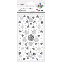 Kryształki samoprzylepne 118szt mix - Titanum