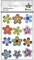 Dekoracje papierowe 3D kwiaty mix 12szt - Titanum