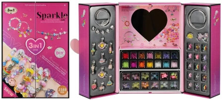 Zestaw PiĘknoŚci 3w1 SzkatuŁka z BiŻuteriĄ Mix Mega Creative 571473