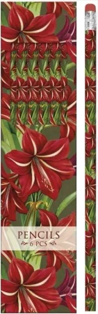 Ołówki ozdobne Gwiazda Betlejemska 6 sztuk - Skona Ting