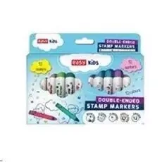 Pisaki ze stempelkami 12 kolorów EASY - Easy Stationery