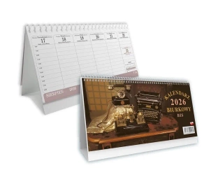 Kalendarz 2026 biurkowy poziomy bis - praca zbiorowa