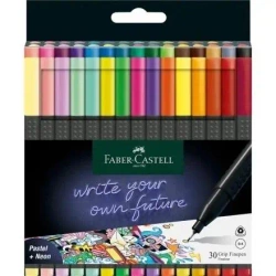 Cienkopisy Grip 30 kolorów FABER CASTELL