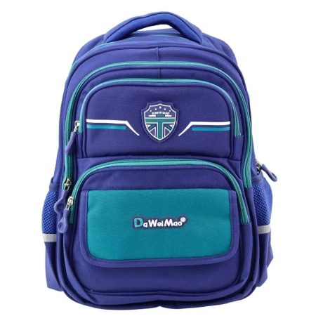 Plecak szkolny granatowo zielony 20L - Leantoys