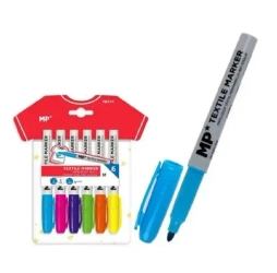Marker do tekstyliów 6 kolorów - MP Main Paper