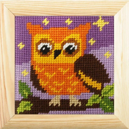 Haft z ramką. Moje pierwsze wyszywanie - Sówka - Anex-bis