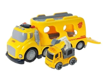 Auto z kontenerem i autem budowlanym - ADAR