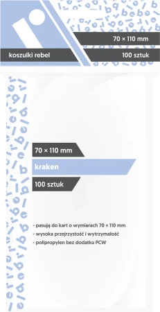 Koszulki na karty Rebel (70x110 mm) Kraken 100 sztuk