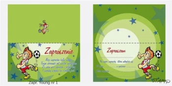 Zaproszenia Young Chłopiec wzór nr 01 10szt - Stamp