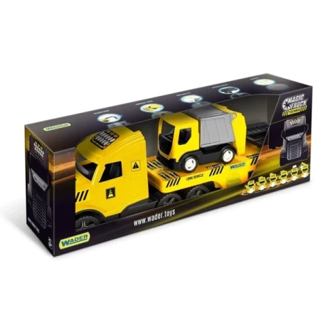 Magic Truck Technic Laweta ze śmieciarką - WADER