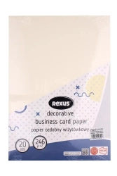 Papier wizytówkowy A4/20ark kremowy - prążki - Beniamin