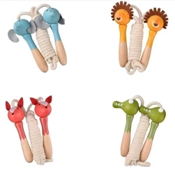 Skakanka z drewnanym uchwytem Zwierzaki - Askato