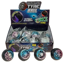 Piłeczka koło ze światłem 6.5cm (12szt) - ADAR