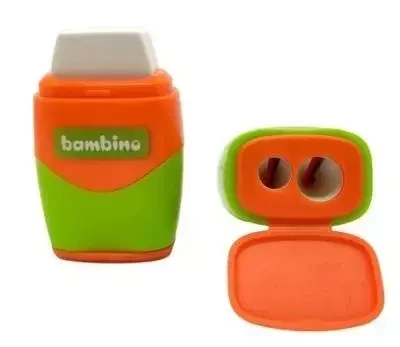 Temperówka z gumką 2w1 (16szt) BAMBINO - ST-MAJEWSKI