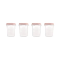 Pojemniki na żywność hermetycznie zamykane Dolce 4x250 ml - cukierkowe