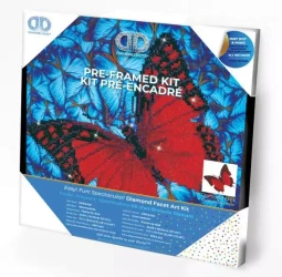 Haft diamentowy Diamond Dotz Czerwony motyl DDK5020