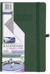 Kalendarz 2026 A5 12M + notes Hip hop zielony - praca zbiorowa