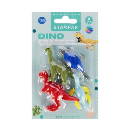 Gumka do mazania 3D puzzle 4 sztuki Dino - STARPAK