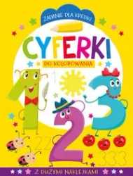 Zadanie dla kredki. Cyferki do kolorowania - praca zbiorowa