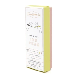 Zestaw 2 długopisów Off White&Taupe w pudełku - Designworks Ink