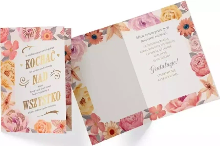 Karnet okolicznościowy ślubny