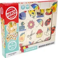 Heros Drewniana gra memory kafelki obrazkowe 40 elementów - Tactic