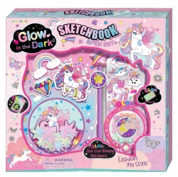 Sketchbook z akcesoriami Jednorożec tęcza - Pecoware