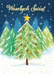 Karnet B6 Boże Narodzenie - Choinka w lesie - Henry