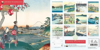 Kalendarz 2026 ścienny kwadrat drzeworyty - Flame Tree