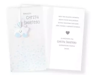 Karnet PM-222 Chrzest (niebieski) - Kukartka