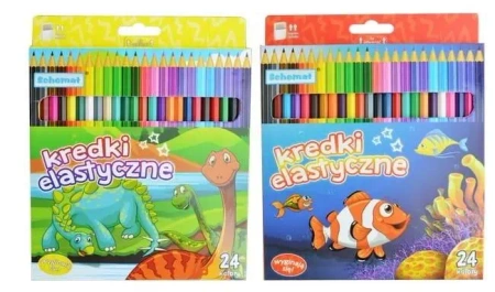 Kredki elastyczne 24 kolory MIX - Schemat