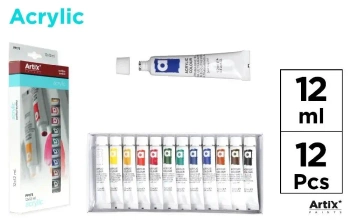Farba tempera 12ml 12 kolorów - Artix