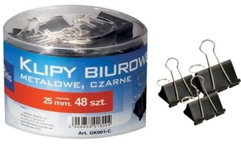 Klipsy biurowe 48szt. GK001-C - Tetis