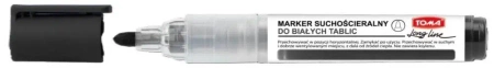 Marker suchościeralny LongLine czarny (10szt) - TOMA