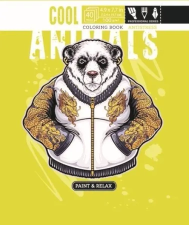 Kolorowanka antystresowa 124x197 20 Cool animals - Fresh