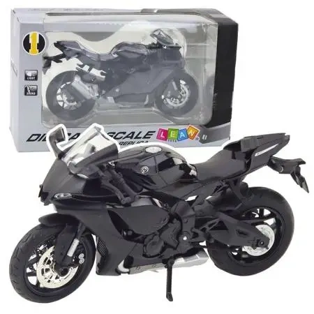 Motocykl metalowy ze światłem i dźwiękiem 1:12 - Leantoys