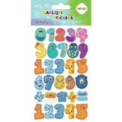 Naklejki 3D Puffy Numbers 10x20cm HAPPY COLOR - GDD
