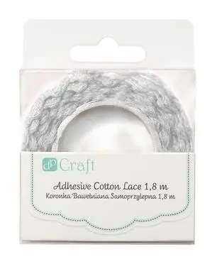 Koronka bawełniana samoprzylepna biała 1,80m - Dalprint dpCraft