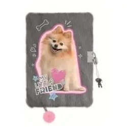 Pamiętnik z kłódką A5/96K włochacz Sweet pomeran. - ST-MAJEWSKI