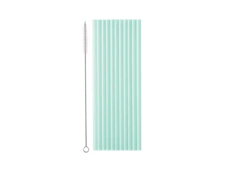 Słomki plastikowe szałwiowe 23cm 12szt - PartyDeco
