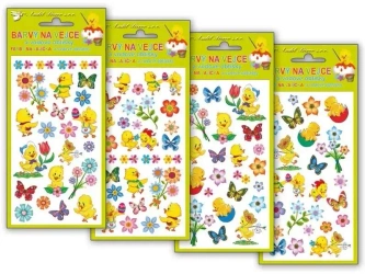 Farby do jajek z naklejkami wodnymi 5g 4szt - MFP