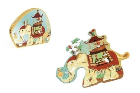 Puzzle 37 konturowe Słoń - SCRATCH