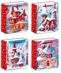 Torebka prezentowa M Boże Narodzenie brokat mix