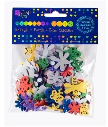 Naklejki z pianki motyle i ważki 120szt - Dalprint dpCraft