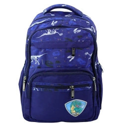 Plecak szkolny Dinozaur T-Rex granatowy 20L - Leantoys