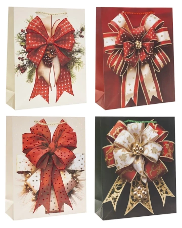 Torebka prezentowa M Boże Narodzenie mix - Rozette