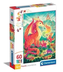 Puzzle 60 Super Kolor A Dragon Family - Clementoni
