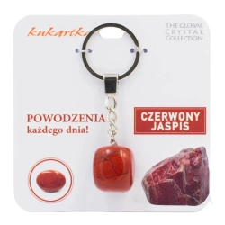 Brelok Powodzenia każdego dnia czerwony jaspis - Kukartka