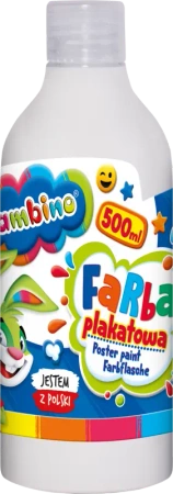 Farba plakatowa biała 500ml BAMBINO - ST-MAJEWSKI